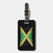 Grunge Jamaica flag, Brush lag, Jamaica flag Bagagelabel (Voorkant verticaal)