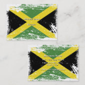 Grunge Jamaica Flag Visitekaartje (Voorkant / Achterkant)