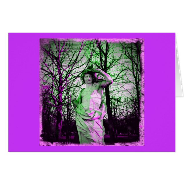 Grunge Jardin des Tuileries standbeeld (Voorkant Horizontaal)