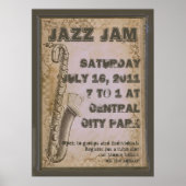 Grunge  Jazz Music Festival Poster (Voorkant)