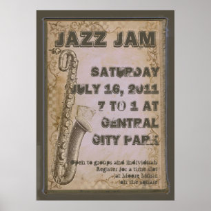 Grunge Jazz Music Festival Poster