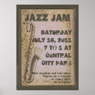 Grunge  Jazz Music Festival Poster