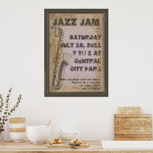 Grunge  Jazz Music Festival Poster (Keuken)