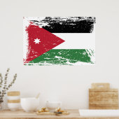 Grunge Jordan Flag Poster (Keuken)