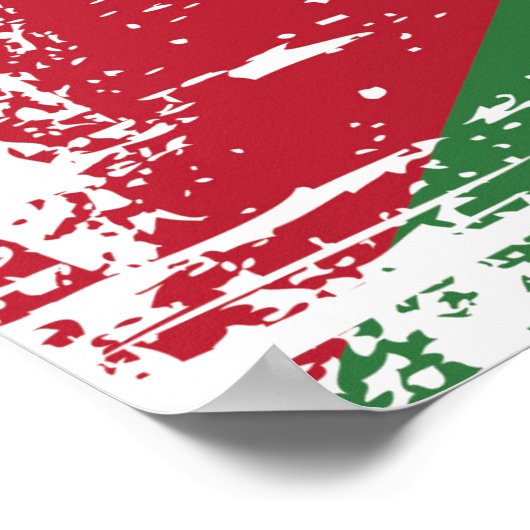 Grunge Jordan Flag Poster (Hoek)