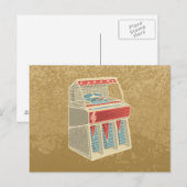 Grunge Jukebox Briefkaart (Voorkant / Achterkant)