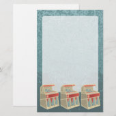 Grunge Jukebox Briefpapier (Voorkant / Achterkant)