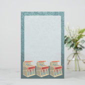 Grunge Jukebox Briefpapier (Staand voorkant)