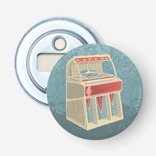 Grunge Jukebox Button Flesopener (Voorkant)