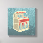 Grunge Jukebox Canvas Afdruk (Voorkant)