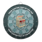 Grunge Jukebox Dart Board Dartbord (Voorkant)