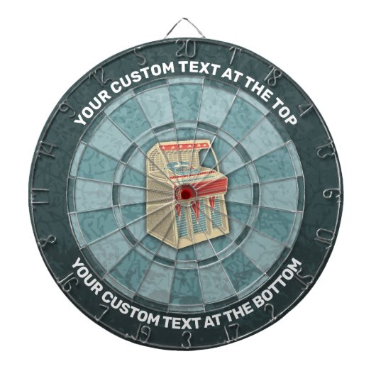 Grunge Jukebox Dart Board Dartbord (Voorkant)