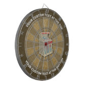 Grunge Jukebox Dartbord (Voorkant Links)