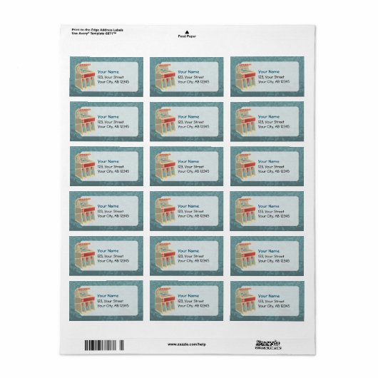 Grunge Jukebox Etiket (Full Sheet)