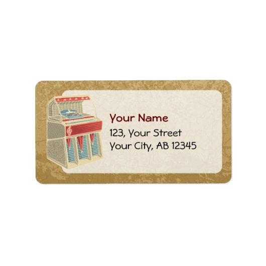 Grunge Jukebox Etiket (Voorkant)