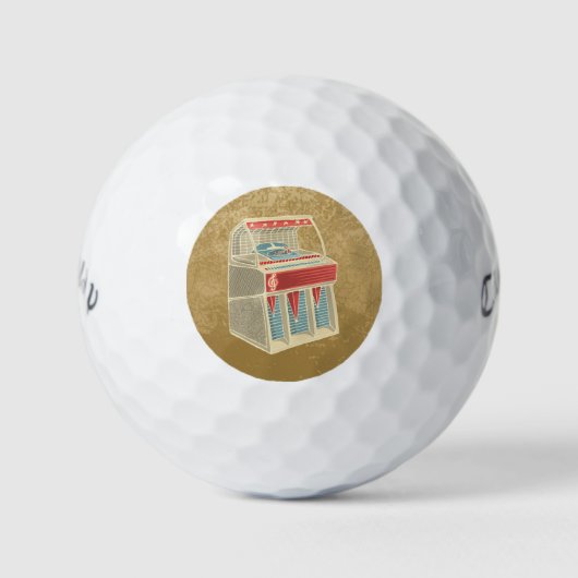 Grunge Jukebox Golfballen (Voorkant)