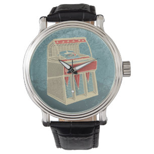 Grunge Jukebox Horloge