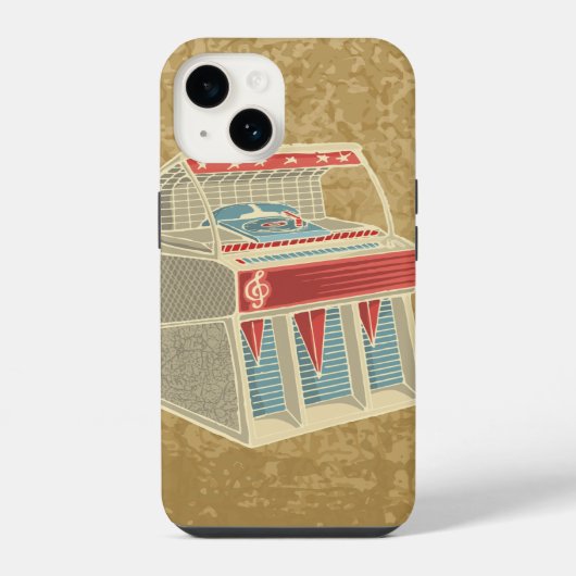 Grunge Jukebox iPhone Hoesje (Achterkant)