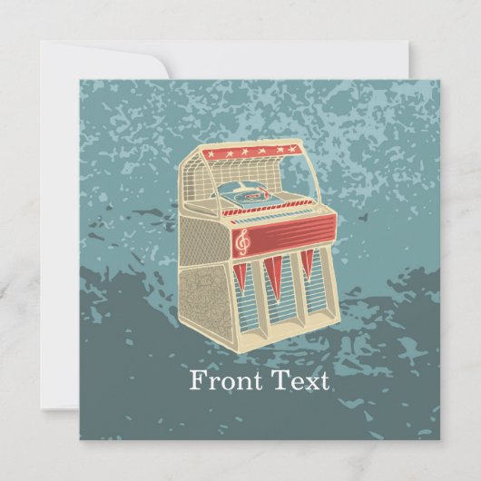 Grunge Jukebox Kaart (Voorkant)