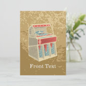 Grunge Jukebox Kaart (Staand voorkant)