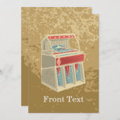 Grunge Jukebox Kaart (Voorkant / Achterkant)