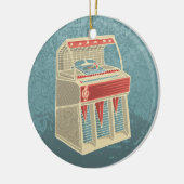 Grunge Jukebox Keramisch Ornament (Links)
