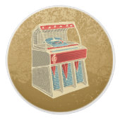 Grunge Jukebox Keramische Knop (Voorkant)