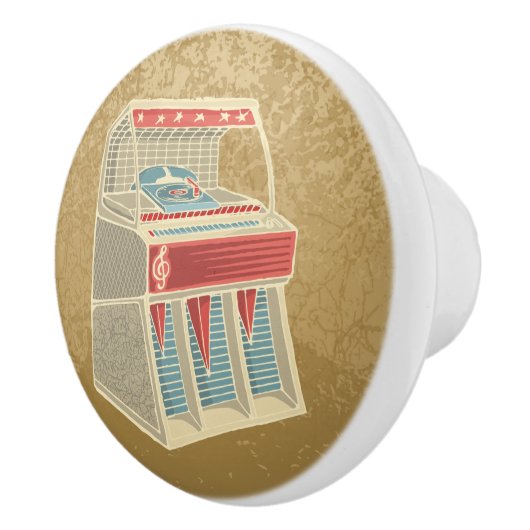 Grunge Jukebox Keramische Knop (Rechts)