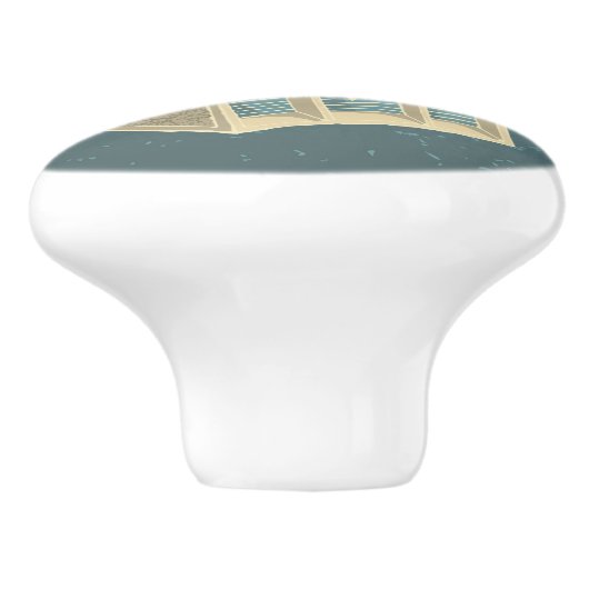 Grunge Jukebox Keramische Knop (Zijkant)