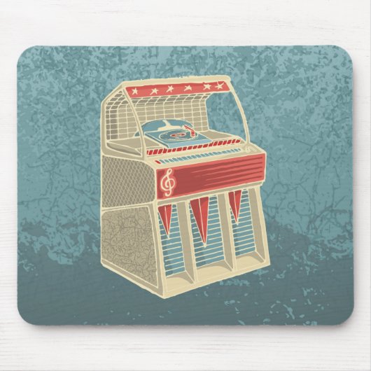 Grunge Jukebox Muismat (Voorkant)