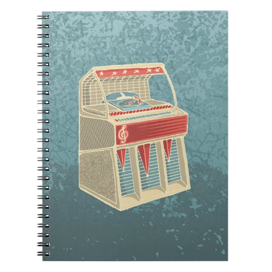 Grunge Jukebox Notitieboek (Voorkant)