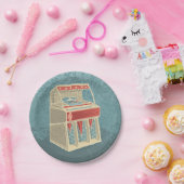 Grunge Jukebox Papieren Bordje (Feest)