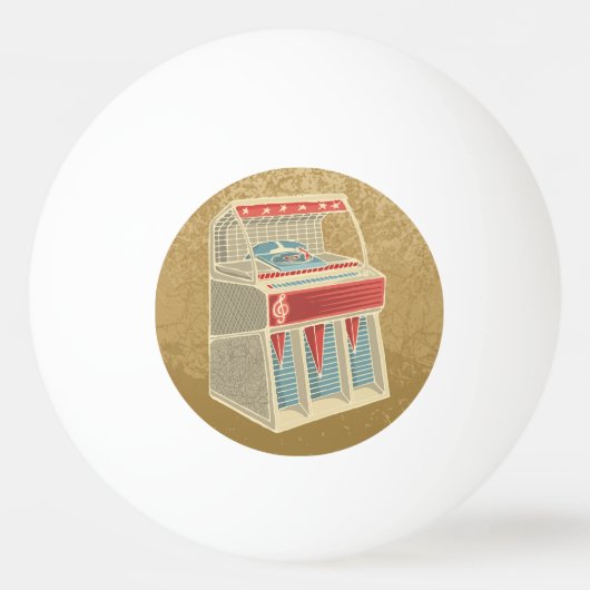 Grunge Jukebox Pingpongbal (Voorkant)