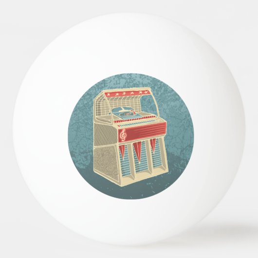 Grunge Jukebox Pingpongbal (Voorkant)