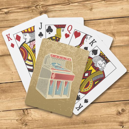 Grunge Jukebox Pokerkaarten