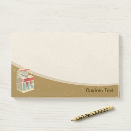 Grunge Jukebox Post-it® Notes (Op bureau)