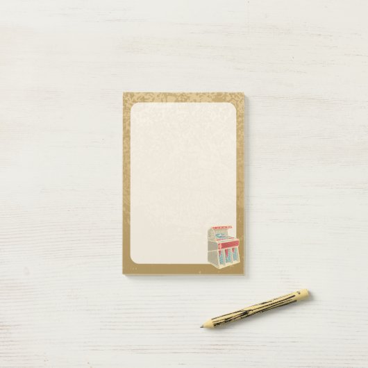 Grunge Jukebox Post-it® Notes (Op bureau)