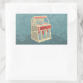 Grunge Jukebox Rechthoekige Sticker (Tas)