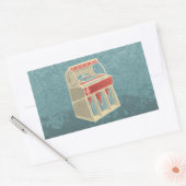 Grunge Jukebox Rechthoekige Sticker (Envelop)