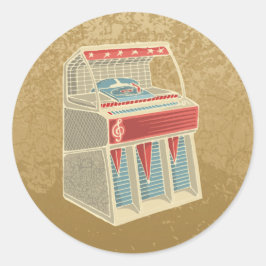 Grunge Jukebox Ronde Sticker