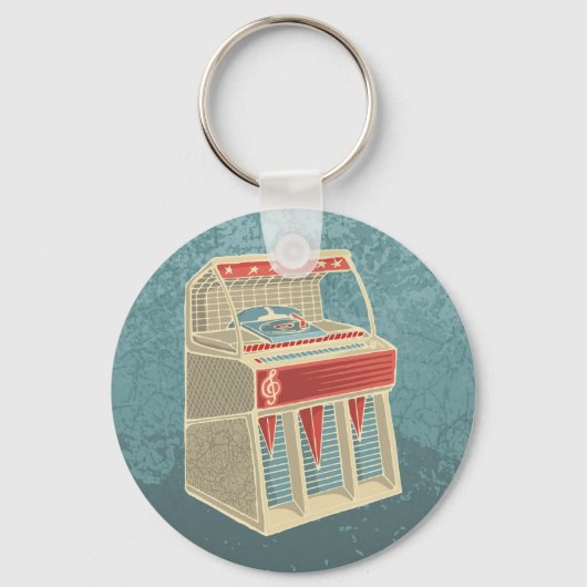 Grunge Jukebox Sleutelhanger (Voorkant)