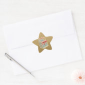 Grunge Jukebox Ster Sticker (Envelop)