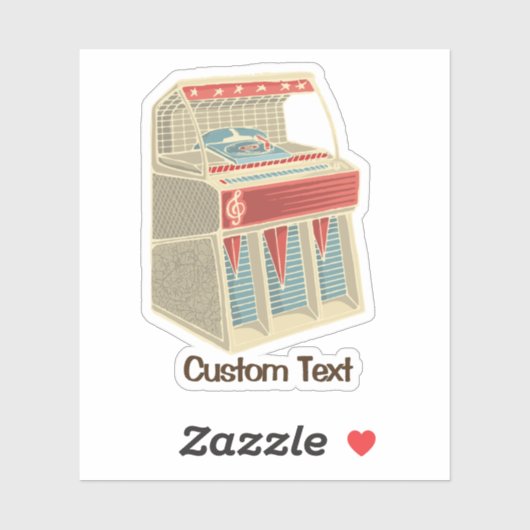 Grunge Jukebox Sticker (Vel)