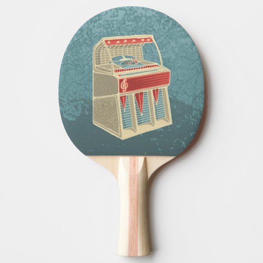 Grunge Jukebox Tafeltennisbatje (Voorkant)
