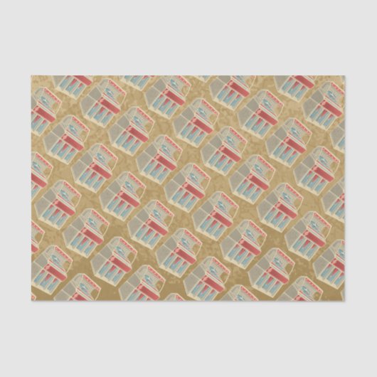 Grunge Jukebox Tissuepapier (Voorkant)