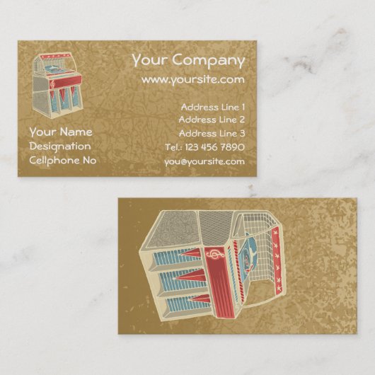 Grunge Jukebox Visitekaartje (Voorkant / Achterkant)