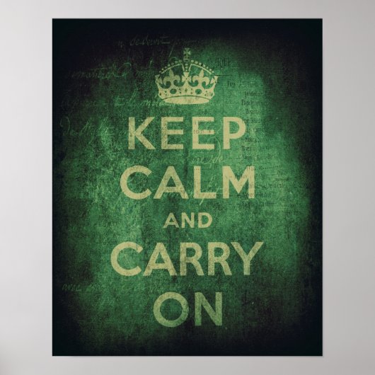 Grunge Keep Calm Poster (Voorkant)