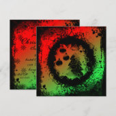 Grunge Kerstmis Kaart (Voorkant / Achterkant)