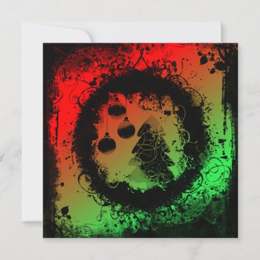 Grunge Kerstmis Kaart (Voorkant)