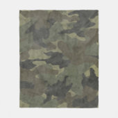Grunge Khaki Green Camo Custom Fleece Dekens (Voorkant)